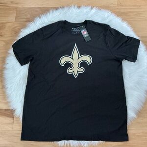 NWT New Orleans Saints NFL Black Crew Neck T-Shirt Size XXL